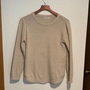 Pink Clover Pullover Sweater in Beige